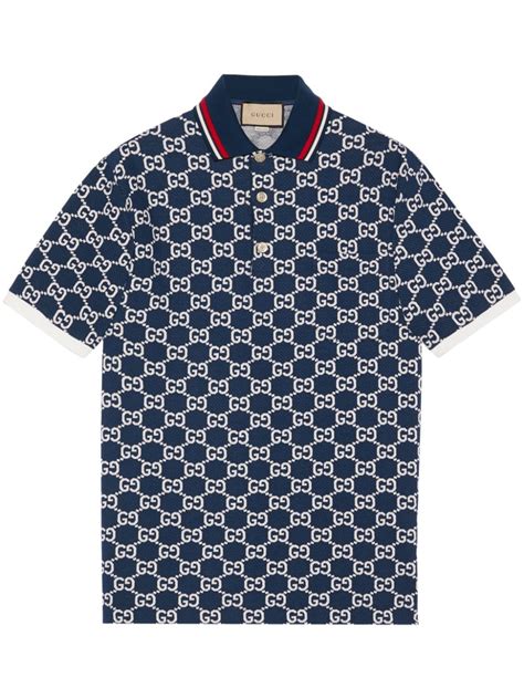 gb gucci shirt with shoulder pads 100 cotten|GG cotton lurex jacquard polo shirt .